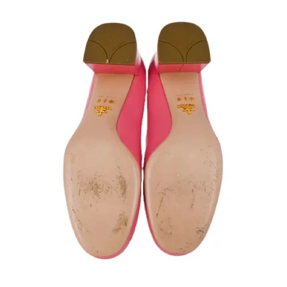 Authentic Pink Prada Patent Leather Block Heels - Picture 4 of 8